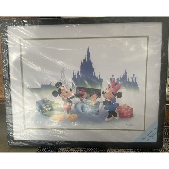 MIB Disney AAA Print Our Cup Runneth Over Magical Memories 2012 Framed Signed - Picture 1 of 5